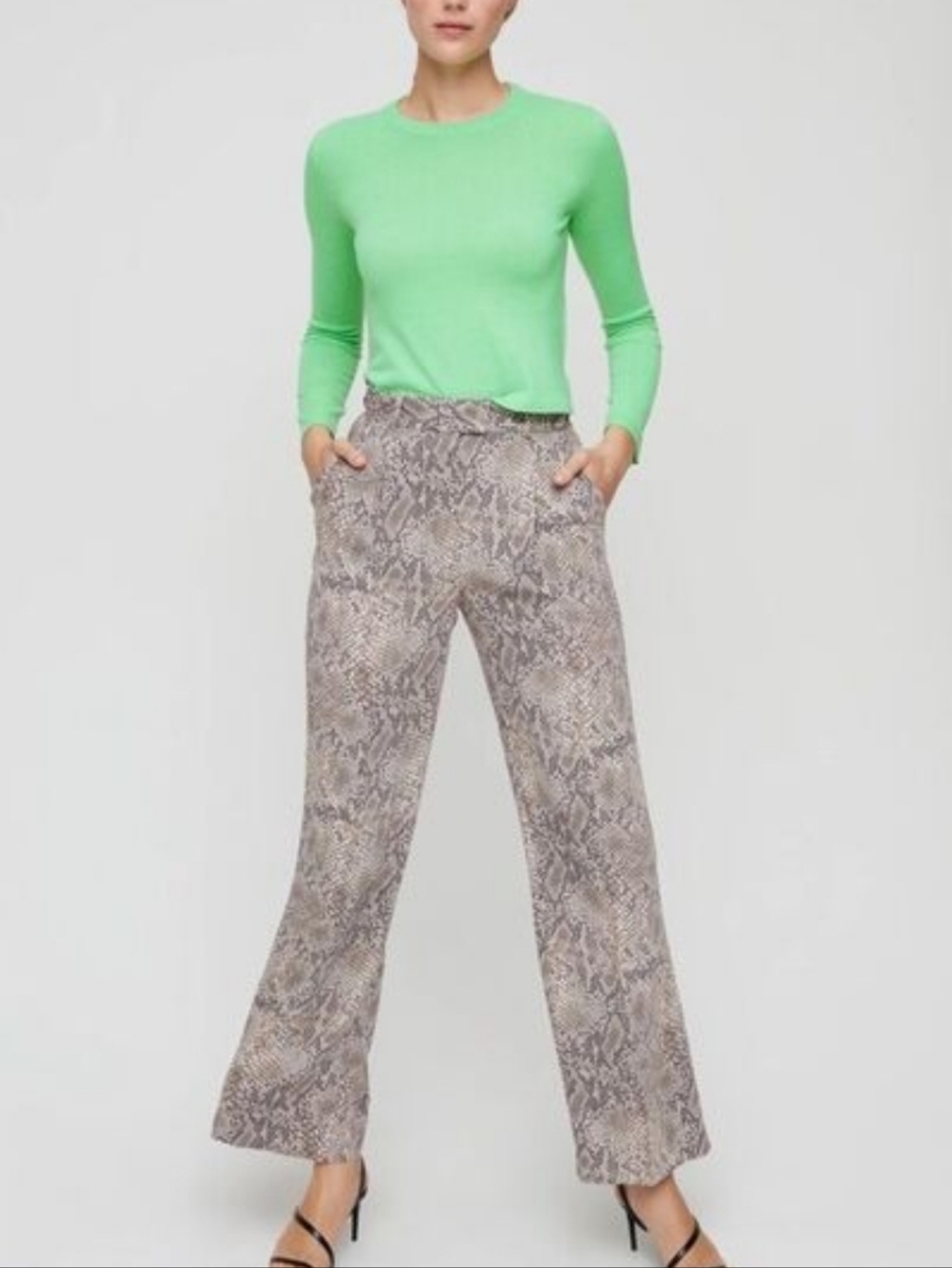 Aritzia Babaton Sadiki Python Wide Leg Pant